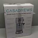 CASABREWS CM5418 Espresso Machine 20 Bar, Compact Espresso Maker with Steam Milk Frother, Stainless Steel Coffee Machine with 34oz Removable Water Tank for Cappuccino, Gift for Women or Men, Silver