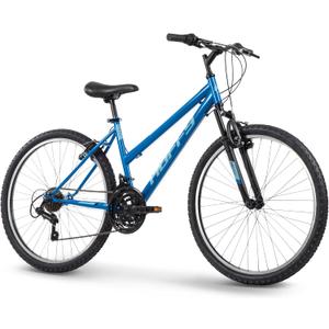 Huffy Stone Mountain Hardtail Mountain Bike for Boys/Girls/Men/Women, 26" Sizes, 6 or 21 Speed Shimano Twist Shifting, Front or Dual Suspension, Comfort Saddle, Sea Blue Colors