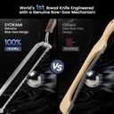 SYOKAMI 2026 Upgrade Bread Knife for Homemade Bread, World's 1st Real Bow-Design Sourdough Bread Slicer, Razor-Sharp Cutter for Crusty Sourdough & Baguette, 4 Thickness Scale Marks, Gift for Mom