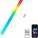 12" Under Monitor RGB Light Bar-Dense LEDs,16 Million Hues,USB-Powered, 3-Control (Button/Remote/App),LED Ambient Light for Gaming Room, Display Case & Desk Aesthetic LightingSilver