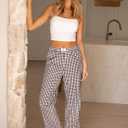 ANRABESS Womens Striped Gingham Pants 2026 Pajama Lounge Boxer Pants Cute Comfy PJ Bottoms with Pockets Y2K Plaid Outfits (XL)