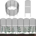 OUSHENG Mesh Decorative Garden Fence Fencing 10 Pack, 38.5in (H) x 10ft (L) Rustproof Metal Wire Panel Border Animal Barrier for Dog, Flower Edging for Yard Landscape Patio Outdoor Decor, Arched