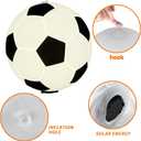 Solar LED Soccer Light - IP65 Waterproof RGB Color Changing Orb Lamp, Perfect for World Cup Decor, Soccer Match Viewing Parties, Outdoor Patio, Pool & Yard Accents Warm White/White/RGB, 4"D x 6"W x 12"H