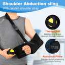 Shoulder Abduction Sling with Removable Pillow, Sholder Immobilizer for Rotator Cuff, Sublexion, Surgery, Dislocated, Broken Arm, Arm Sling for Women & Men, Fits Left & Right