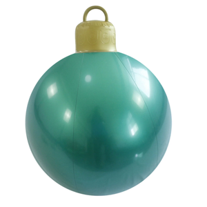 Jetec 4 Pcs Giant Inflatable Christmas Ball Large Xmas Inflatable Ornaments PVC Outdoor Holiday Blow Ball Outside Yard Lawn Porch Decorations 