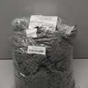 Turquoize Bathroom Runner Area Chenille Rug Oversize Non-Slip Shag Kitchen Shower Bath Mat Extra Long Grey Striped Washable for Bathroom, Gray, Size 59" x 20"