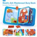 hahaland Noah's Ark Toy Busy Book for Toddlers 1-3 - Baptism Gifts for Boys Girls - Montessori Toys for 1 Year Old, Sensory Early Learning Educational One Year Old Boy Birthday Christian Church Toys