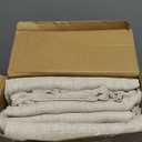 Extra Wide Pinch Pleated Curtains 84 Inches Long 2 Panels Set, Soft Thick Textured Window Curtains, Light Filtering Farmhouse Drapes for Patio Sliding Glass Door, Linen Color, 2x60Wx84L Inches