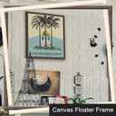 CANFRAVAS 8x10 Solid Wood Canvas Floater Frame, Wood Canvas Floating Frame, Floater Frame for 0.6"-0.8" Deep Canvas Paintings (8"x10", Dark Brown)