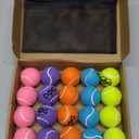 20 Pack Small Tennis Balls for Dogs - 2 Inch Squeaky Dog Balls Toys with Mesh Bag, SGS Certified, Durable Non-Toxic, Built in Squeaker, Small Breeds (Mixed Color-20PK)