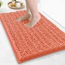 Arotive Luxury Bathroom Rugs 24x16, Extra Soft Thick Absorbent Shaggy Chenille Bath Rugs, Non-Slip Machine Wash Dry, Bath Mats for Bathroom Floor, Tub and Shower, Home Decor Accessories, Coral