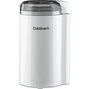 Cuisinart DCG-20BN Coffee Grinder, On/Off Switch With Safety Interlock, Stainless Steel Blades and Easy-to-Clean Bowl with Lid, 2.5oz/70g Capacity  Enough for 12 Cups, White