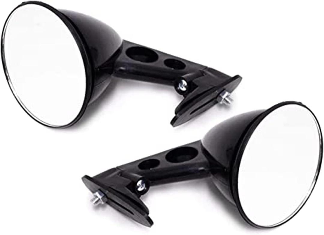 Black GT Side Fender Mount Mirrors | Car Exterior Accessories | Blind Spot Mirror | Passenger Side Mirror | Rearview Mirror | Side Mirror Glass | Fender Mirrors for Datsun 240Z/280Z