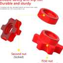 Dumbbell-Handle-set for 1inch Wide Weight Plates Dumbbell Bars, Durable Threaded Barbell Handles Adjustable Weightlifting Accessories for Training Sport Workout Gym (13.77inch)