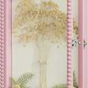 Love-KANKEI Shadow Box Frame 11x14, Deep Large Shadow Box Display Case with Unique Beads Door and Glass Window, Wood Memory Box Gift for Pictures,Medals,Memorabilia,Collections Pink