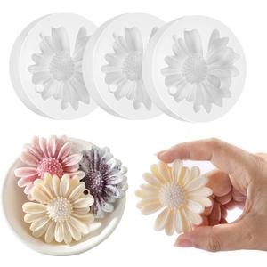 Daisy Flower Silicone Candle Mold, Moldes para Velas for Candles, Handmade Soaps, Bath Bombs, Lotion Bars, Resin Crafts, Concrete Decorations