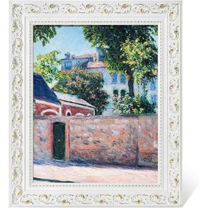 Ornate Frame for 16x24 Canvas Art Prints Oil Paintings, 3” Wide DIY Wood Canvas Frame for Landscape Portrait Fine Art, No Backboard & Cover, White Open Back Picture Frame for Home Office Decor