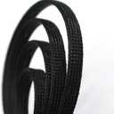 30ft PET Expandable Sleeving Wire Cable Sleeve (1/2", Black)