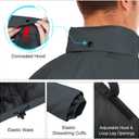 TIDEWE Rain Suit, Waterproof Breathable Lightweight 2 Pieces Rainwear (Black, L)