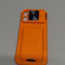 SSLOTSCASE for iPhone 17 Pro Max Case with 2X Privacy Screen Protector, Credit Card Holder & Stand & Slide Lens Cover & Kickstand, Military-Grade Heavy Duty Phone Cover for iPhone 17 Pro Max, Orange