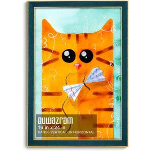 Suede 16x24 Frame - Single Frame,Christmas Elegant Navy Blue 16 x 24 Poster Frame,16x24 Picture Frame for Artwork Puzzles Photos and Movie Posters