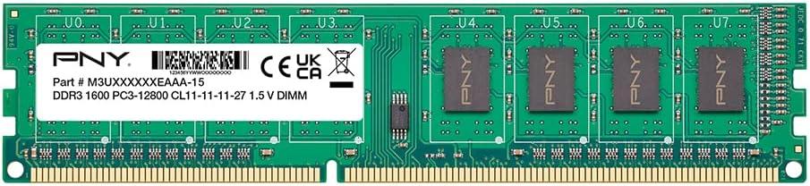 PNY Performance 8GB DDR3 1600MHz (PC3-12800) CL11 1.5V Desktop Memory - MD8GSD31600NHS