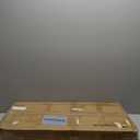 Small Folding Desk 31.5 Inch, Foldable Computer Desks with LED Lights and Monitor Stand, Work Portable Table for Bedroom Home Office, Brown