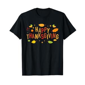 Fall Color Cute Adorable Happy Thanksgiving Design T-Shirt XL