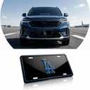 Black 3D Embossed License Plate Tag for DodgersFront Decoration License Plates with 4 Holes