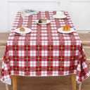 Walrus Heavy Duty Vinyl Tablecloth with Flannel Backing Waterproof Oil-Proof Plastic Table Cloth Stain-Resistant Wipeable Rectangle or Square Table Cover for Indoor and Outdoor (Lattice,60x84 Inch)