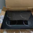 Electric Cooktop 24 Inch, 4 Burner Electric Stove Top Drop-in(22.05"x19.3") 220V-240V, 24 Inch large Ceramic Stovetop with Ceramic Glass, Timer, Kids Safety Lock, 220V Hard Wired (No Plug)