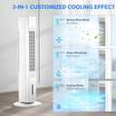 Windowless Portable Air Conditioners, 35 Cooling Tower Fan w/Remote, 7H Smart Timer & 70 Swing, 1.2L Water Tank With 3 Ice Packs, Ductless Air Cooler For Home Bedroom Office
