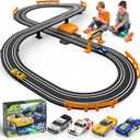 Slot Car Race Track Sets for Boys, Race Car Track with 2 High-Speed Slot Cars, Battery or Electric Car Track, Dual Racing Game Lap Counter Track Sets, Toys Gifts for Boys Girls Ages 4 5 6 7 8-12