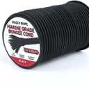 Marine Grade Bungee Cords Heavy Duty Outdoor - Bungee Cord Roll - 100% Stretch Elastic Cord and Absorbent Bungee Shock Cord for Kayak Deck, Camping, Crafting (1/4" x 100ft)