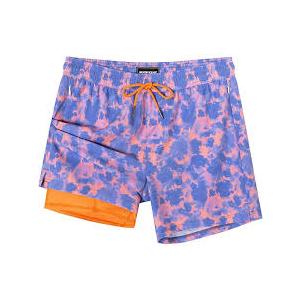Suffer Men's Swim Shorts - Summer Wave Mens Swim Trunks with Mesh Lining Swimwear Bathing Suits, Large 