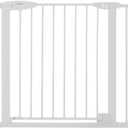 North States 5024129 30 x 29.75-40.5 in. Toddleroo White Metal Auto-Close Gate