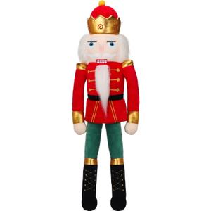 20 Inch Christmas Nutcracker Stuffed Plush Nutcracker Doll Soldier Figure Xmas Stuffed Animals for Holiday Party Decor Gifts Home Table Centerpieces(Red Green)