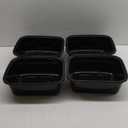 4-Pack Rectangle Wash Basins, 12 Quart Plastic Dish Pans, Black