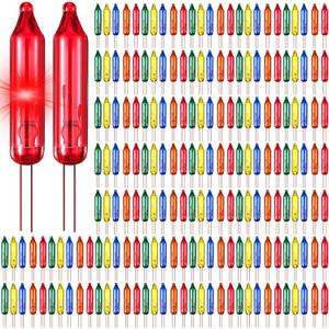 Roowest 1600 Pcs Christmas 2.5 Volt Mini Replacement Light Bulbs String Wire Light Bulbs Xmas Tree Seasonal Lighting for Outdoor Christmas Tree Decorations, 0.17 Ampere, 0.42 Watt(Colorful)