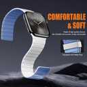 SNBLK Magnetic Watchband Compatible with Apple Watch for Men 44mm 45mm 46mm 49mm 42mm 41mm 40mm 38mm Women, Silicone Sport Strong Magnet Strap for iWatch Series 11 Ultra 3 Ultra 2 Se 10 9 8 7 6 5 4 1