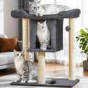 Cat Tree Tower Scratching Post for Indoor Large Adult Cats with Perch Bed