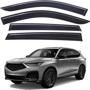 Lightronic Extra Durable Outside-Mount Off-Road Auto Vent Window Visors, Fits 2022-2025 Acura MDX, UV Protection Rain Guards, Original Wind Deflectors, Smoke, 4-Pcs