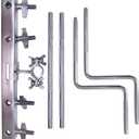 Jiayouy Cowbell Holder Percussion Mount-All Percussion Bracket with Straight Rod Z Shape Mount Arm, 4 Position Mounted Cowbell Mounting Bracket for Jam Blocks Tambourine Percussion Rack Stand