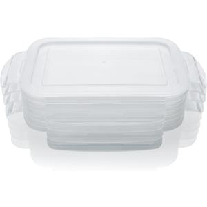 Replacement Snap Locking Lids For Otis Classic Glass Meal Prep Food Storage Container 28oz Size - 4pc Lids