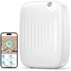 Ziweo Waterless Essential Oil Diffuser - Whole-Home Scent Cold Air Diffuser Up to 3000sq.ft for Large Home Office Hotel - Adjustable Intensity & Time, App & Panel Control - Quiet, Wall Amount - 400ml
