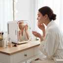 Frigidaire Mini Personal Fridge Cooler, LED Lighted Mirror, 6.5L Capacity, Chills 9 Cans, or Makeup and Skincare, Portable & Compact