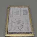 upsimples 5x7 Picture Frame Set of 3, Made of High Definition Glass for 5 x 7 Gold Frames, Wall and Tabletop Display Thin Border Photo Frame for Home Dcor