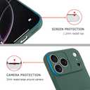 Design for iPhone 17 Pro Case with Card Holder for Women Men Soft Liquid Silicone Cover [Microfiber Lining] Full Camera Protection Shockproof Slim for iPhone 17 Pro Case Wallet Green