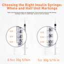 U-100 1cc 30g 5/16 In (8mm) Syringe with Needle, Individually Wrapped, Pack of 100