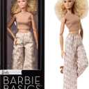 Barbie Basics Model Collector Fashion Doll 06 with Blonde Hair, Shimmery Golden Skirt & Halter, Universal-fit Fashions, Posable Body